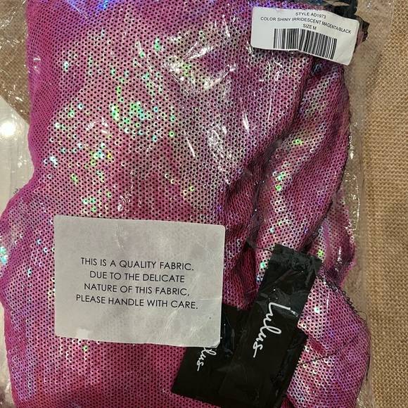 Pink sequin long formal dress - Picture 4 of 6